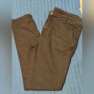 Zara Black Chinos Cotton Blend Straight Leg